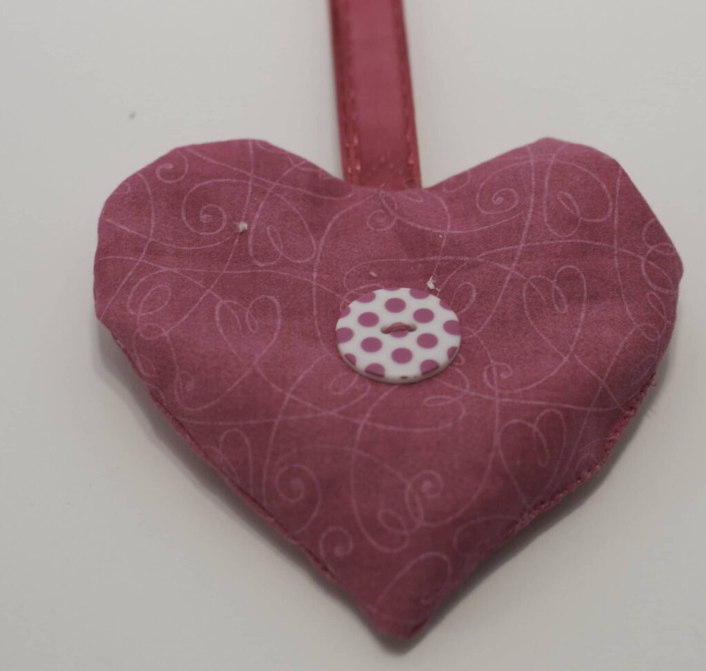 Button Embelleshed Hearet Sachet for DIY Heart Sachet, DIY Heart Sachet