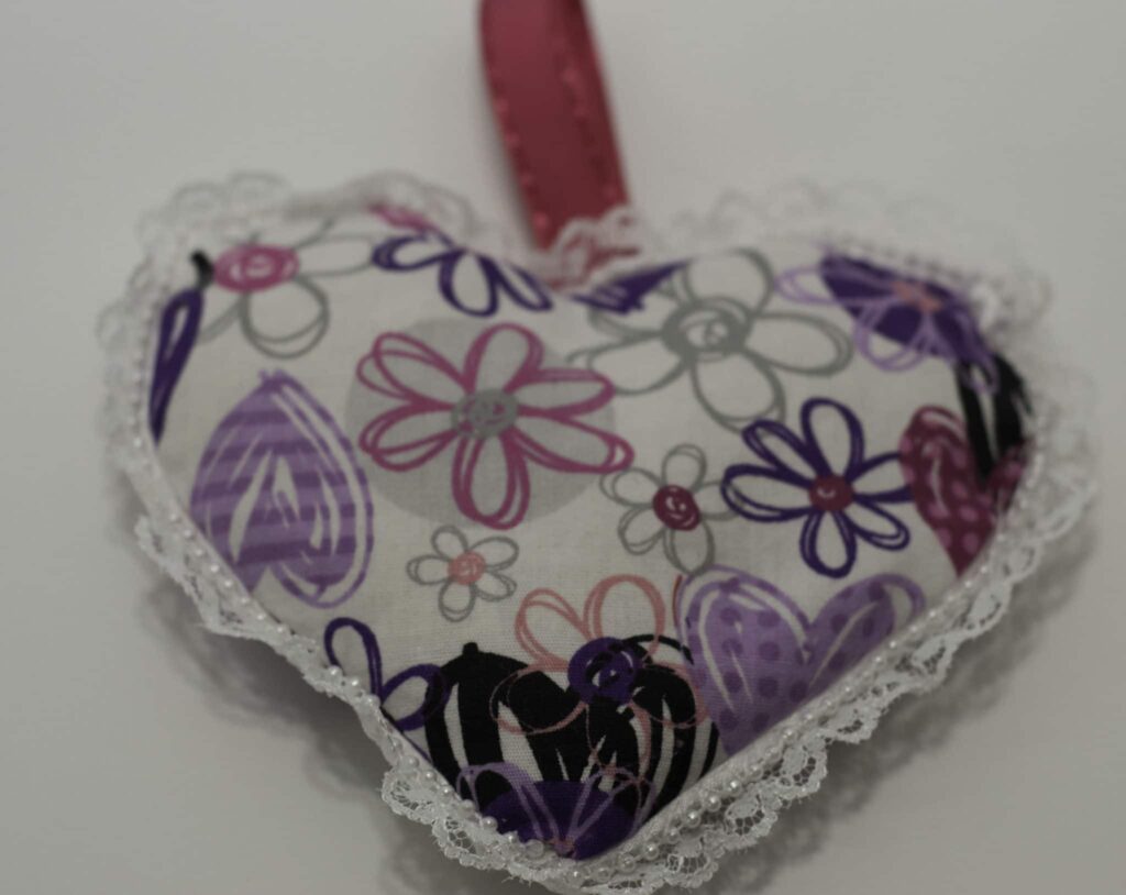 Finished Scented Rice Filled Sachet for DIY Heart Sachet, DIY Heart Sachet