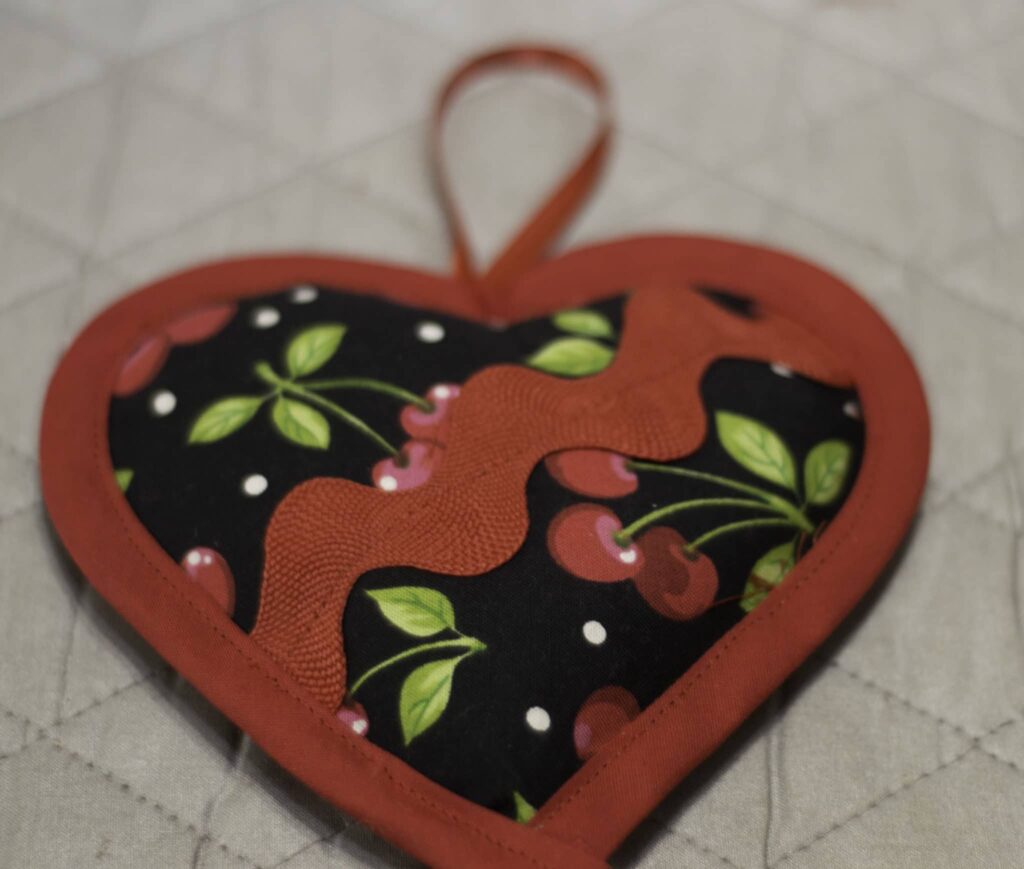 Finished Bias Binding for DIY Heart Sachet, DIY Heart Sachet