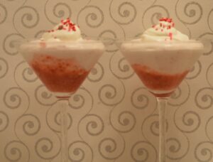 A Beautiful Layered Strawberry Dessert, creamy strawberry mousse dessert