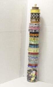 Jar with Dowel and Craft Buttons and Ribbon Jar with Dowel and Craft Buttons and Ribbon, Spring Organizing Secrets