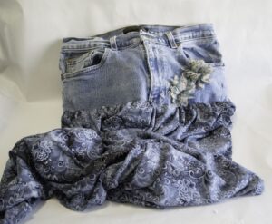 Jeans Skirt with Embellishment Jeans Skirt with Embellishment, Create New Looks with Old Jeans