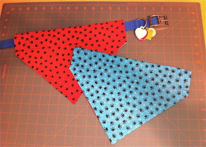 Over the Collar bandana Over the Collar Reversible Bandana, Pet Pattern Tutorials