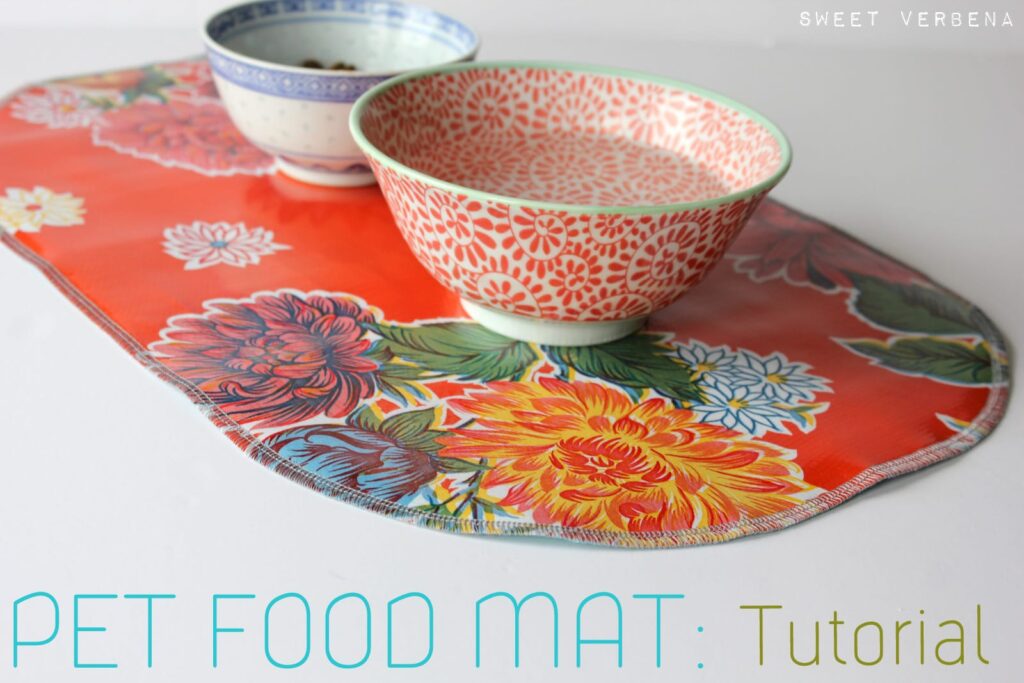 Pet Food Mat Pet Food Mat by Sweet Verbena, Pet Pattern Tutorials