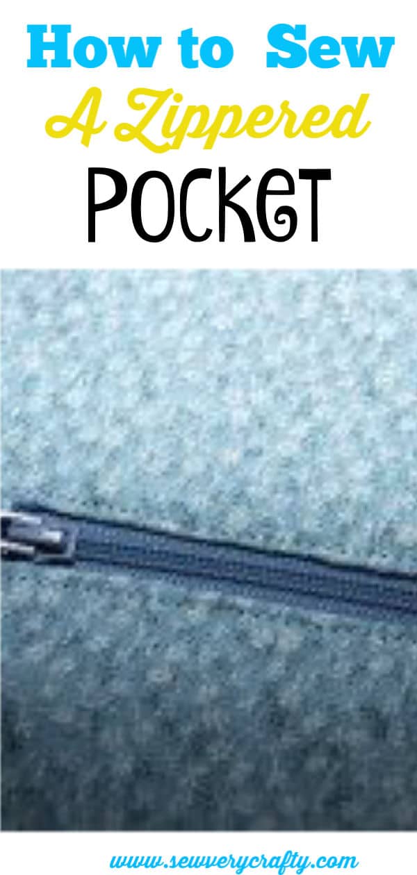 How to sew a zipper pocket 