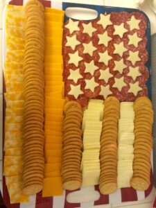 Cheese Tray Flag Cheese Tray, July 4th Party