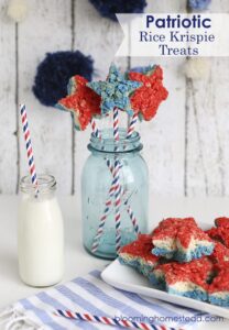 Patriotic-Rice-Krispy-Treats-by-Blooming-Homestead Patriotic Rice Krispy-Treats, July 4th Party