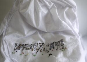 Laqundry Bag Hand Embroidered Laundry Bag, Laundry room rodo
