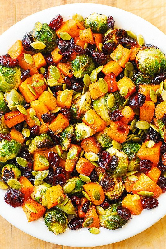 Maple Butternut Squash, Roasted Brussels Sprouts, Pumpkin Seeds, and ...
