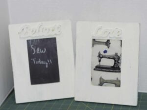 Antiqued Picture Frame Blackboard and Pin Board Antiqued Picture Frame Blackboard