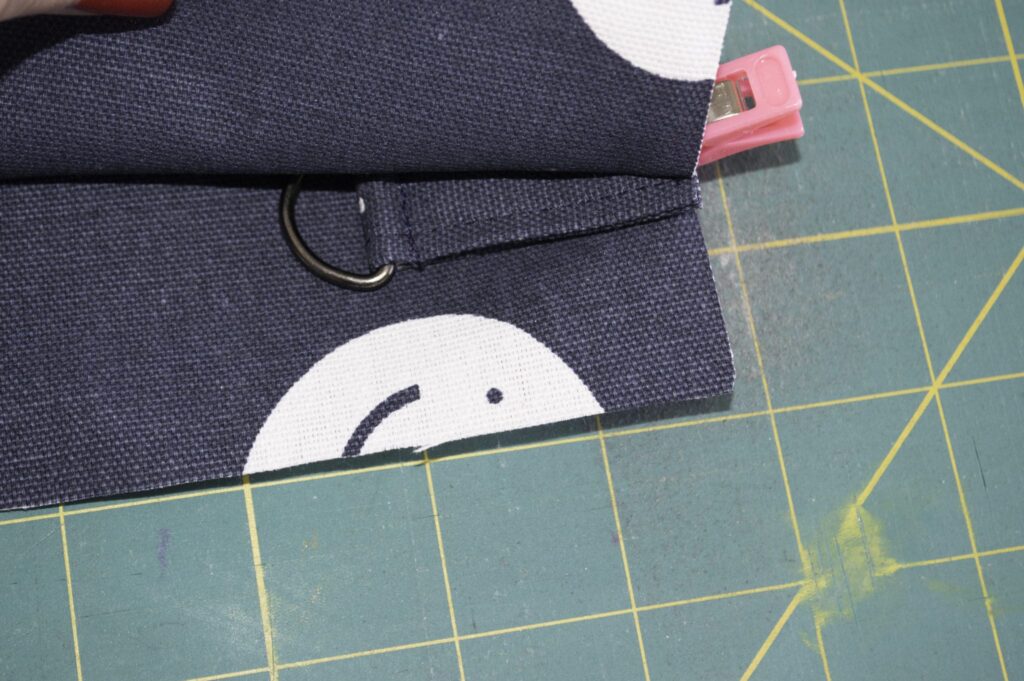 Add the D-Ring and attach to the Lower Part of the Bag Easy DIY Drawstring Backpack