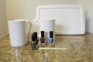 How to make marbled mugs
