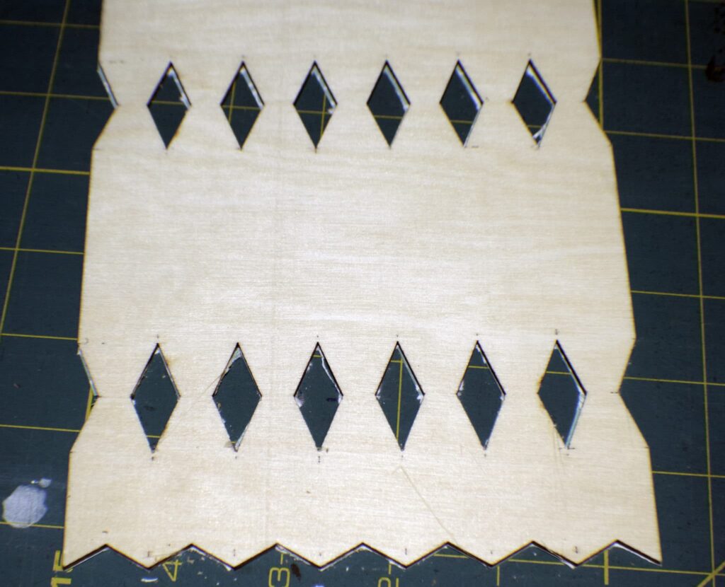 Cut out the Diamonds and Edges with an Exacto Knife Mini Party Poppers