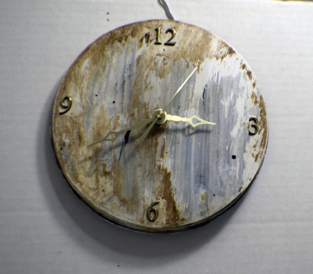 Distressed Clock Upcycle Dollar Store Range Covers