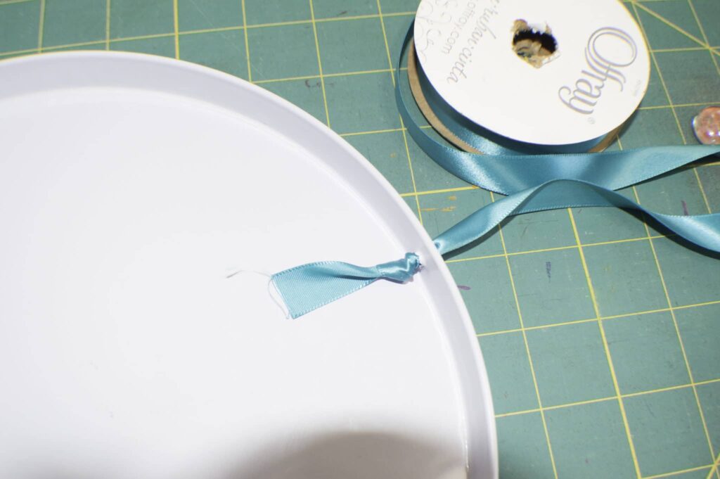 Drill Holes and Add Ribbon Upcycle Dollar Store Range Covers