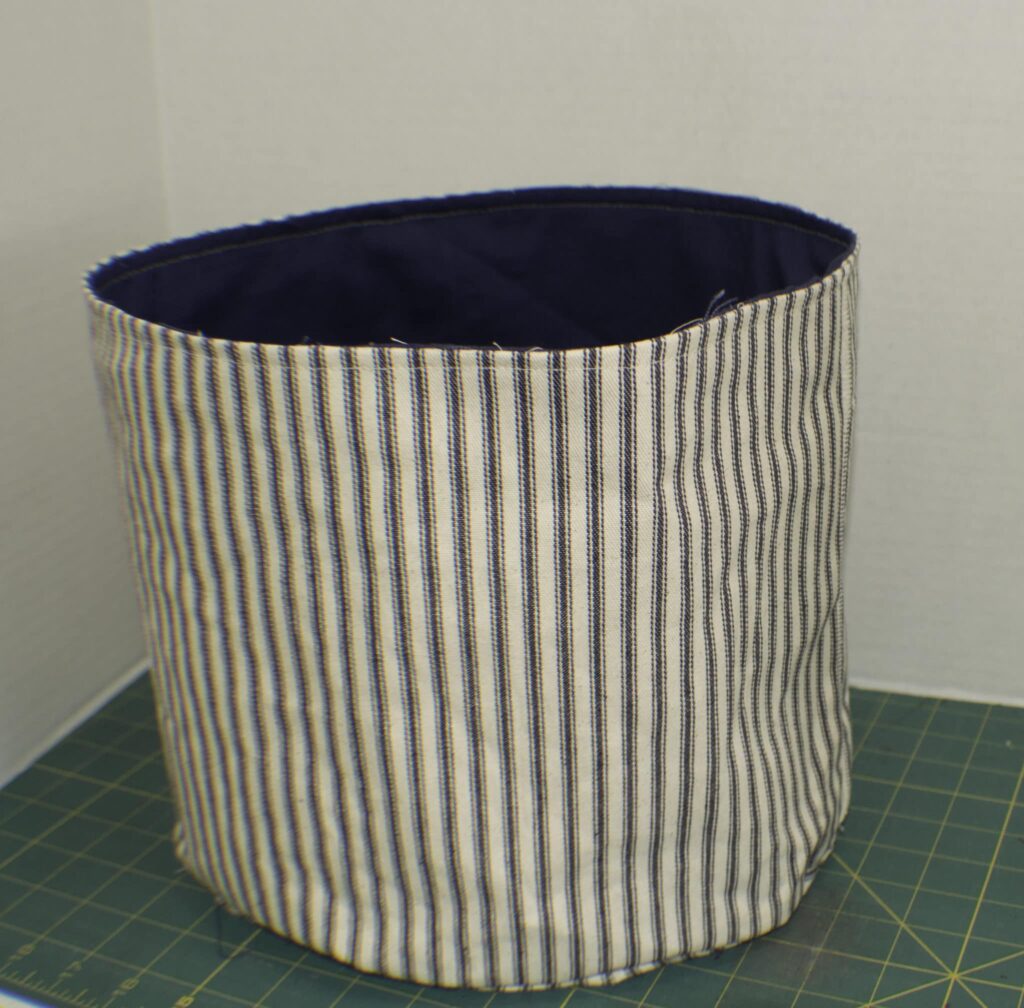 Topstitch Around the Rim of the Bucket DIY Fabric Storage Bucket