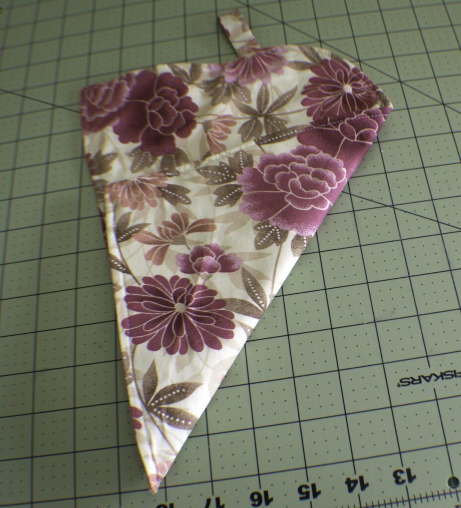 Fold short side to long side and press Three Pocket Scissor Holder