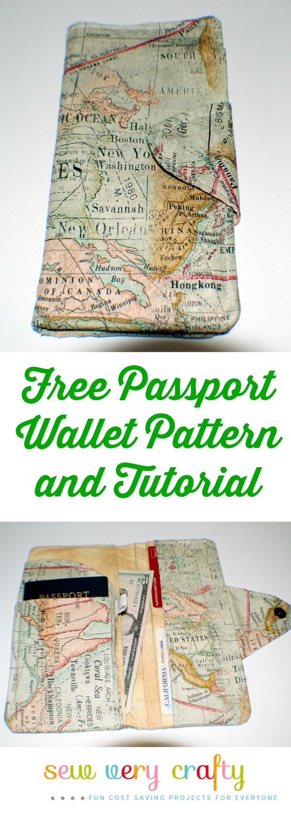 Fashionable Geometric Pattern Passport Wallet