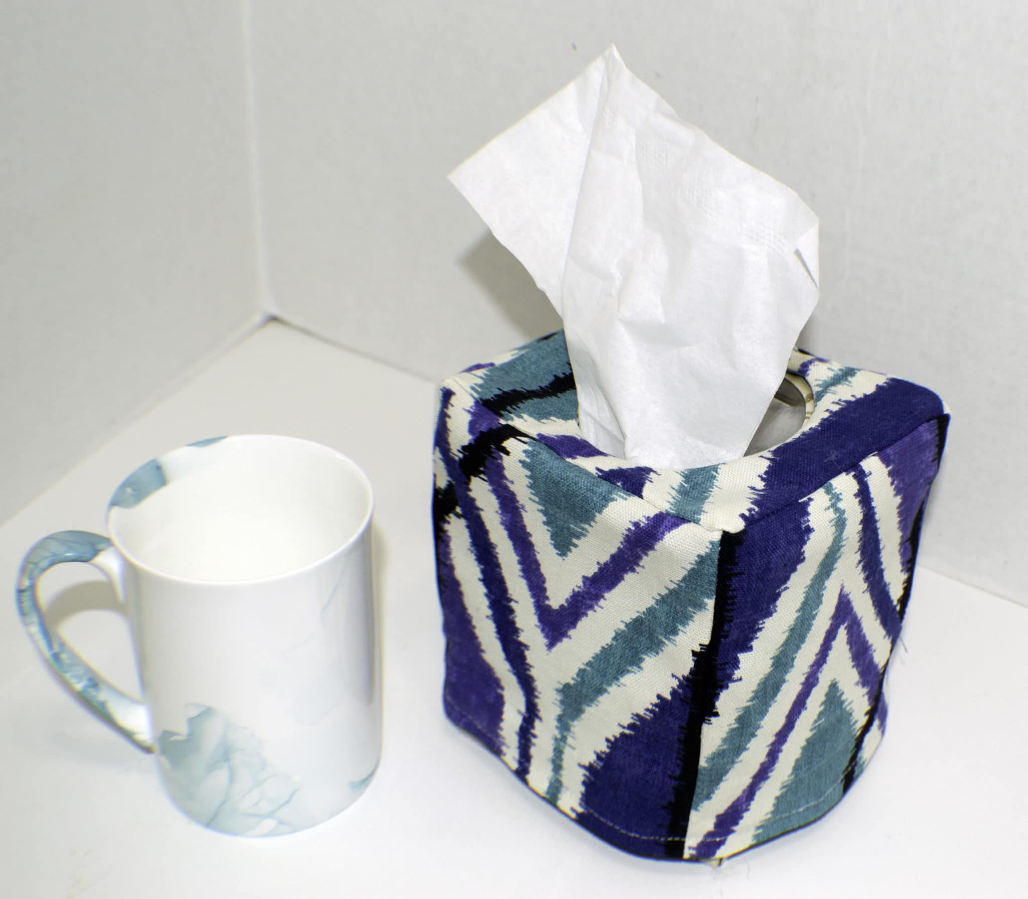 Fabric tissue box deals holder