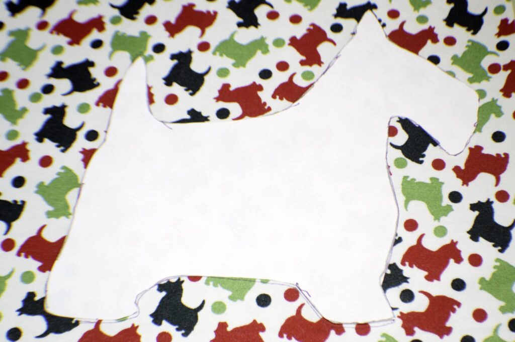 Trace the Pattern onto the Fabric Christmas Applique Pillow