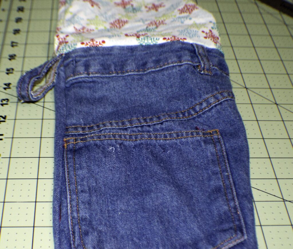 Turn the stocking through the opening. Country Christmas Stockings from Jeans