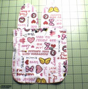 With Right Sides Together sew the bodies together How to Sew a Drawstring Easter Bunny Bag