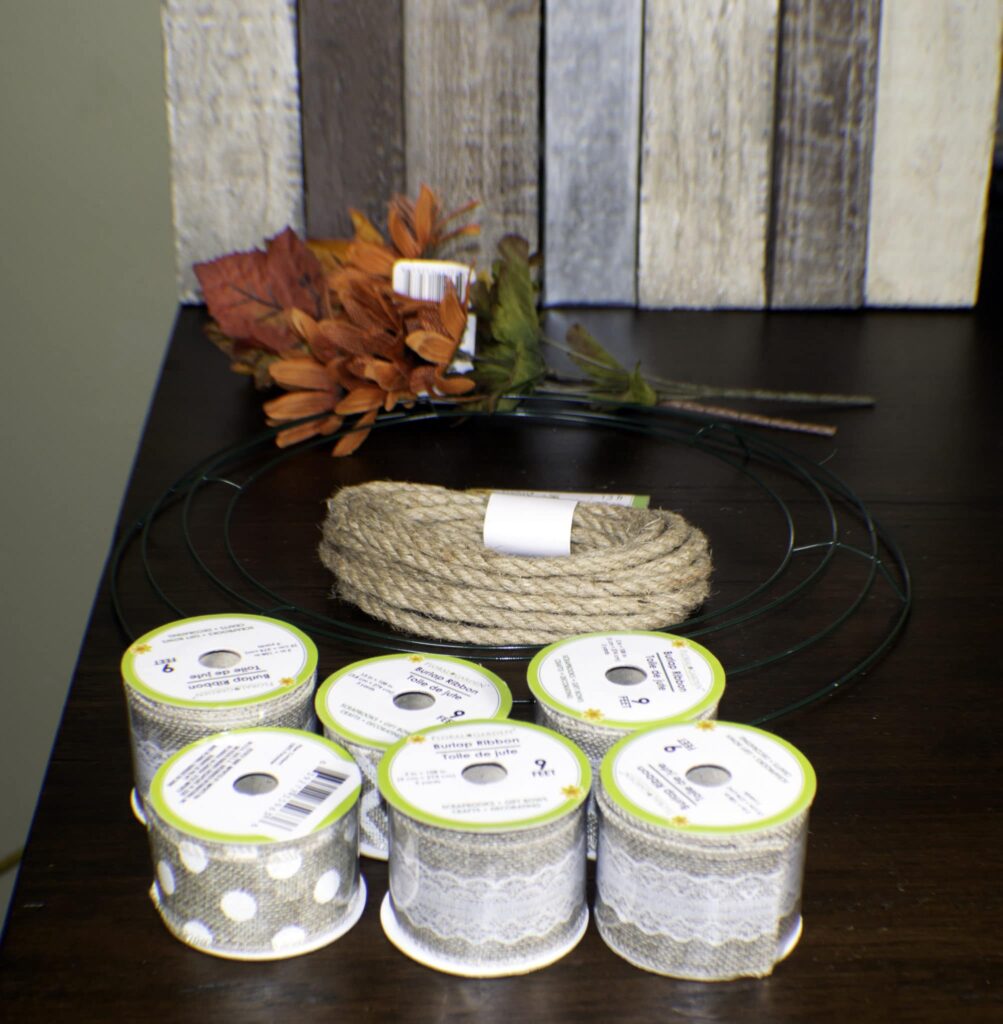 How to Make a Dollar tree Burlap Wreath