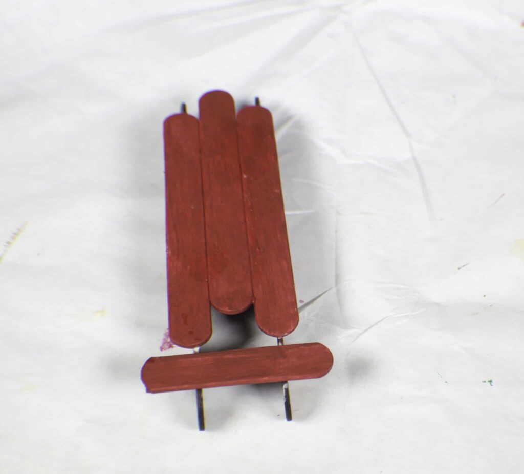 How to make popsicle stick sled ornaments