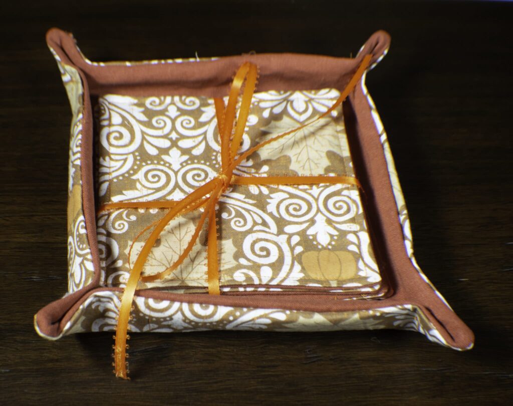 How to make diy reversible fabric coasters