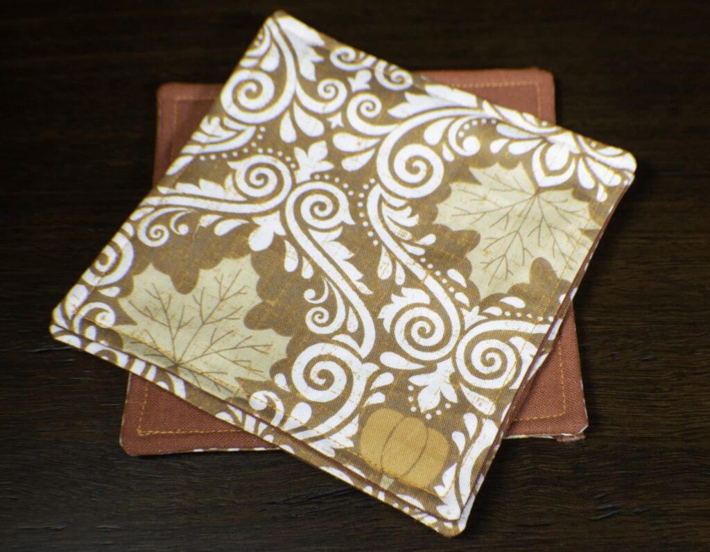 how to make diy reversible fabric coaters