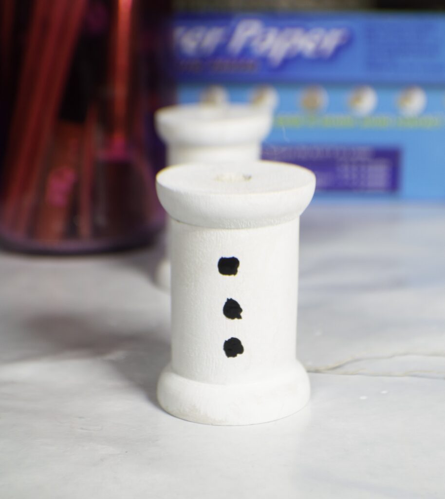 Make a hanging snowman ornament