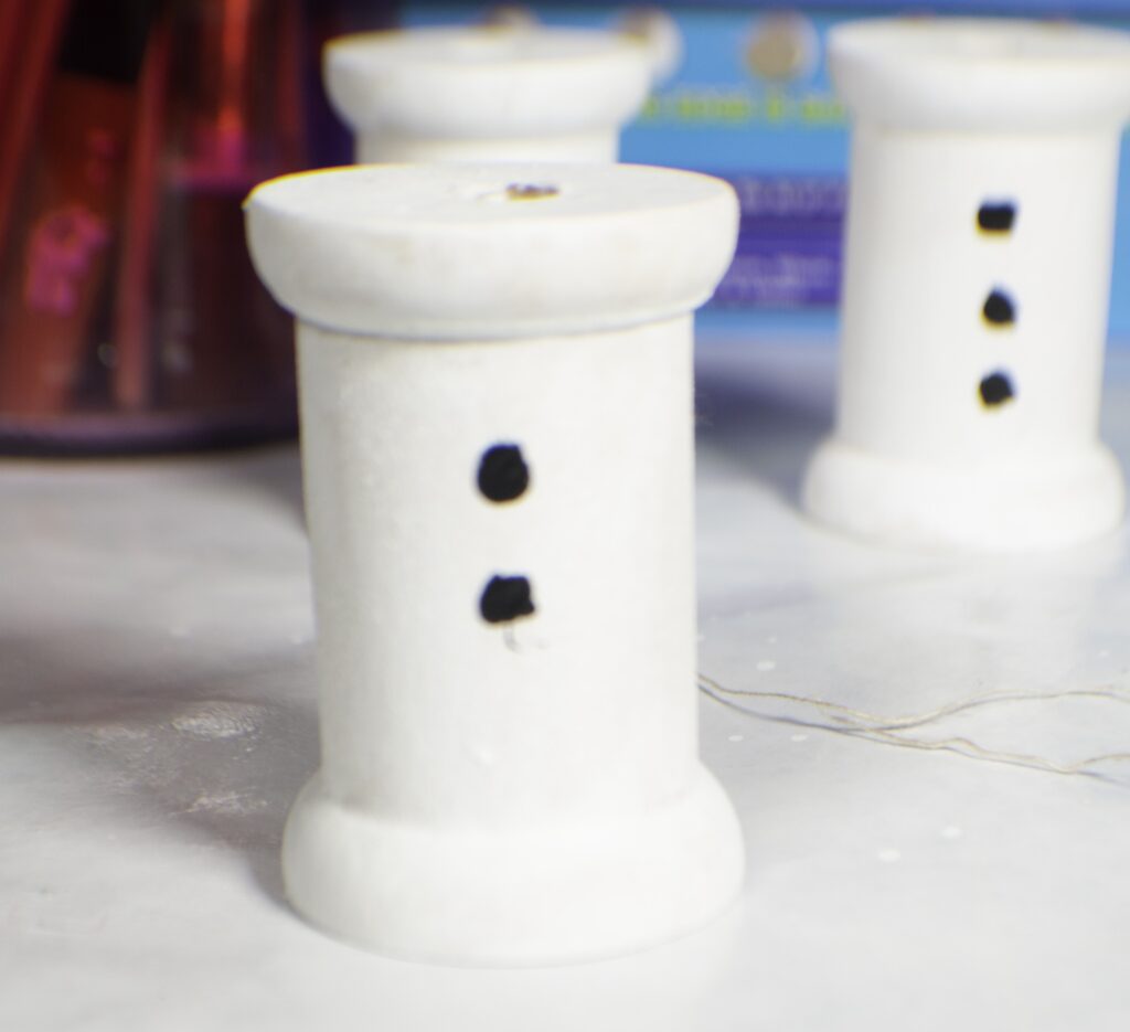 Make a hanging snowman ornament