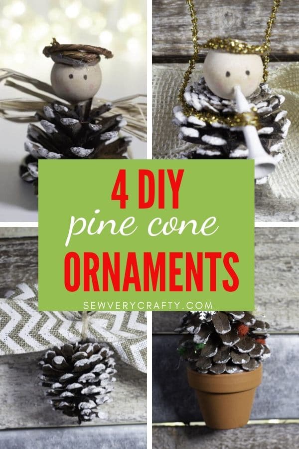 4 Beautiful DIY Pine Cone Christmas Ornaments 