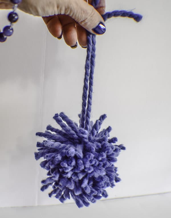 How to make a drop cloth pom pom throw