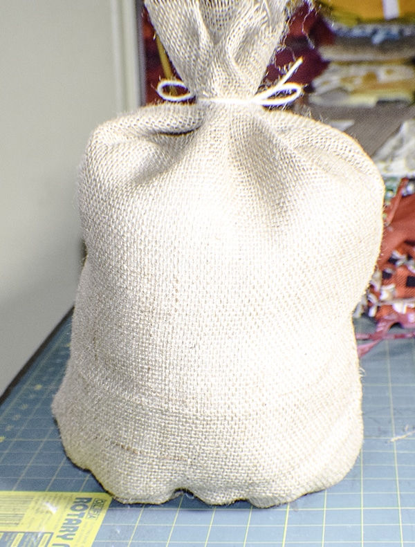 How to make a primitive burlap pumpkin