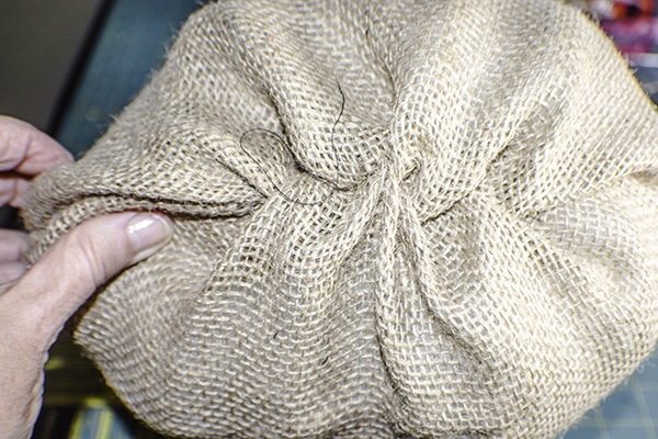 How to Make a Primitive Burlap Pumpkin