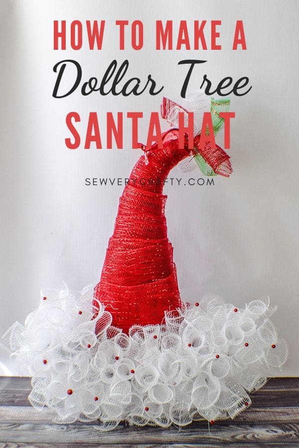 How to Make a Dollar Tree Santa Hat Sew Very Crafty