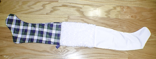 How to make a cuffed Christmas stocking