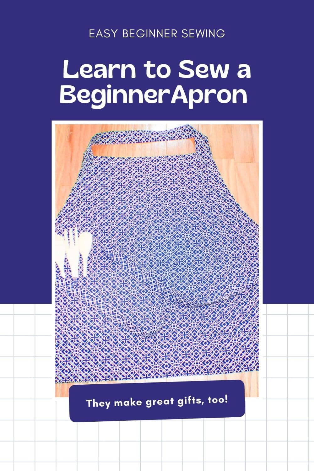 How to Make a Simple Beginner Apron - Sew Very Crafty