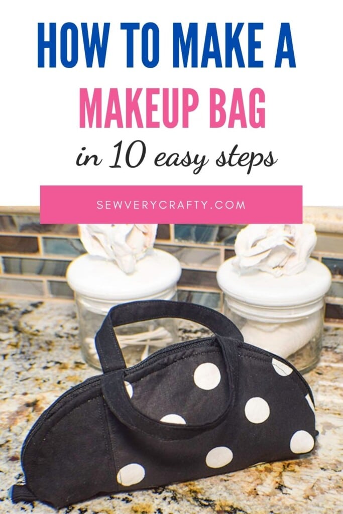 How to Make a DIY makeup bag with handles