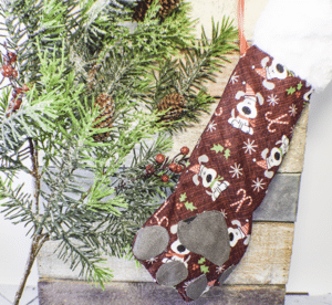 How to Make a Dog Paw Christmas Stocking - Sew Very Crafty