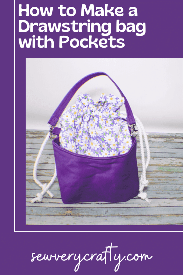How to Make a Drawstring Bag with Pockets - Sew Very Crafty