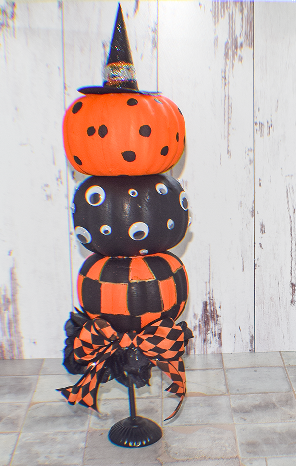 How to Make a Dollar Tree Halloween Foam Pumpkin Topiary