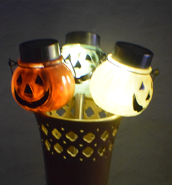 How to Make Dollar Tree Jack-O-Lantern Solar lights