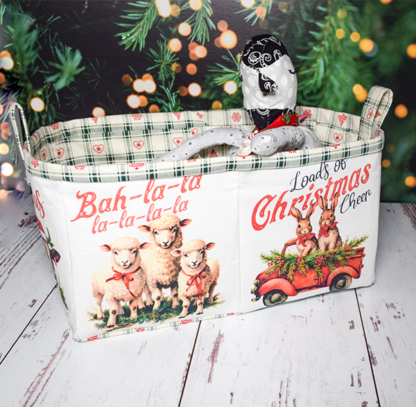 How to Make a Christmas Divided Organizer Basket