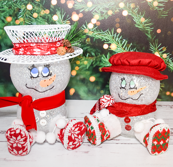 How to Make A dollar tree fishbowl snowman