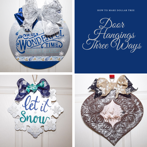 how to Make a Dollar Tree Door Hanger three ways