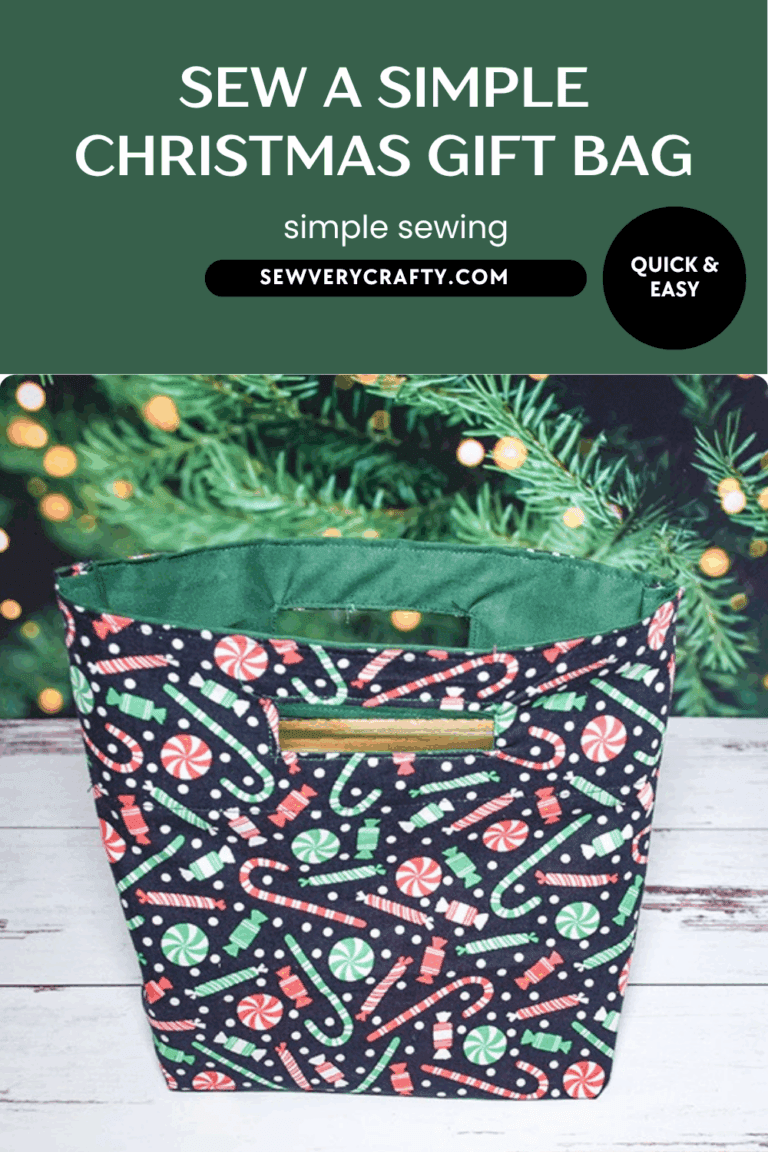 How to Make a Simple Christmas gift bag - Sew Very Crafty