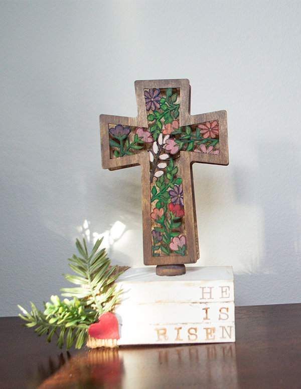 How to Make an easter Religious Faux wood book stack