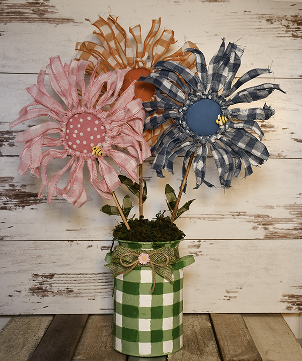 How to Make Gingham Ribbon Flowers